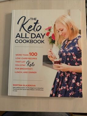 The Keto All Day Cookbook - Navy & Pink Floral Cover